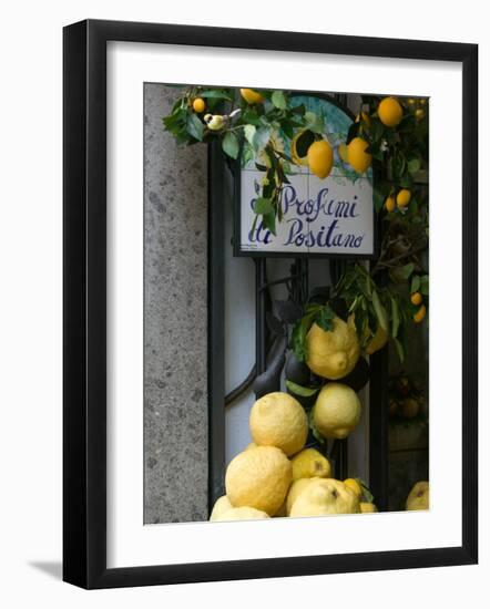 Lemons, Positano, Amalfi Coast, Campania, Italy-Walter Bibikow-Framed Photographic Print