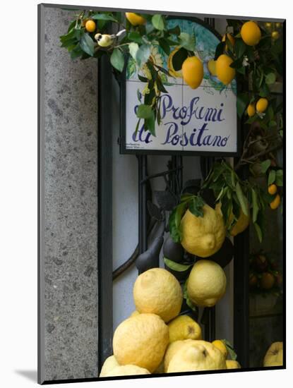 Lemons, Positano, Amalfi Coast, Campania, Italy-Walter Bibikow-Mounted Photographic Print