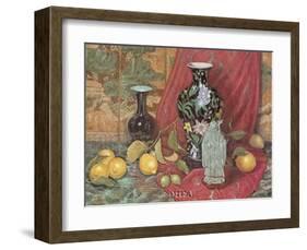 Lemons with Black Vase-Francie Botke-Framed Art Print