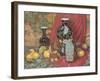 Lemons with Black Vase-Francie Botke-Framed Art Print