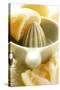 Lemons with Lemon Squeezer-Foodcollection-Stretched Canvas