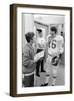 Len Dawson, Quarterback for the Kansas City Chiefs, Smokes a Ciagarette, January 15, 1967-Bill Ray-Framed Photographic Print