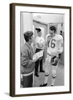 Len Dawson, Quarterback for the Kansas City Chiefs, Smokes a Ciagarette, January 15, 1967-Bill Ray-Framed Photographic Print