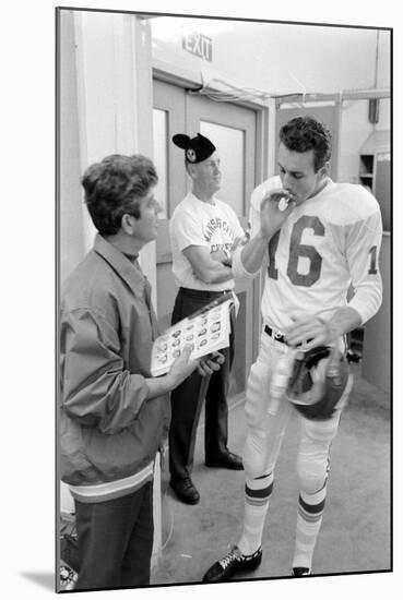 Len Dawson, Quarterback for the Kansas City Chiefs, Smokes a Ciagarette, January 15, 1967-Bill Ray-Mounted Photographic Print