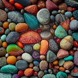 Abstract Beach Pebbles III-Lena Owens-Laminated Photo