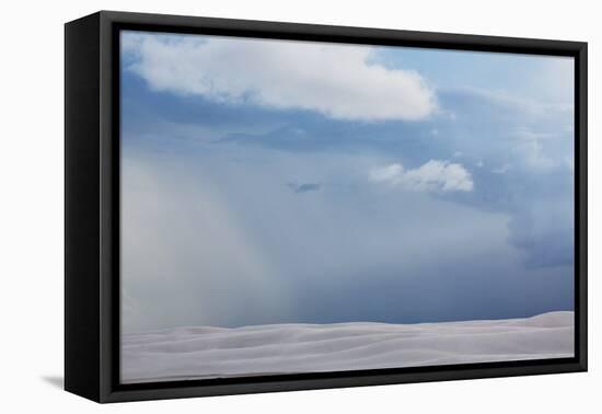 Lencois Maranhenses National Park and Sand Dunes on a Stormy Afternoon-Alex Saberi-Framed Stretched Canvas