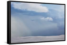 Lencois Maranhenses National Park and Sand Dunes on a Stormy Afternoon-Alex Saberi-Framed Stretched Canvas