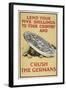 Lend Your Five Shillings To Your Country and Crush the Germans-null-Framed Giclee Print