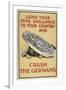 Lend Your Five Shillings To Your Country and Crush the Germans-null-Framed Giclee Print