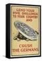 Lend Your Five Shillings To Your Country and Crush the Germans-null-Framed Stretched Canvas