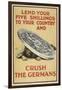 Lend Your Five Shillings To Your Country and Crush the Germans-null-Framed Giclee Print