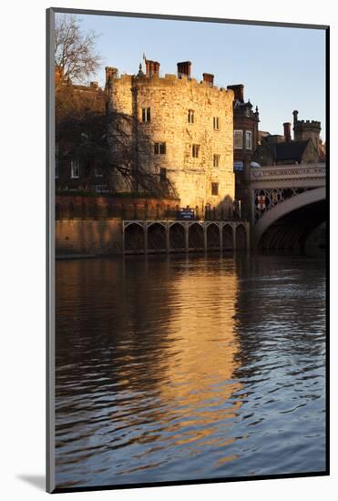 Lendal Tower and the River Ouse at Sunset, York, Yorkshire, England, United Kingdom, Europe-Mark Sunderland-Mounted Photographic Print