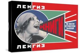 Lengiz, Books in all Branches of Knowledge-Aleksandr Rodchenko-Stretched Canvas