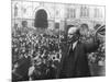 Lenin Addressing a Crowd in Red Square, Moscow, Russian Revolution, October 1917-null-Mounted Giclee Print