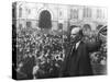 Lenin Addressing a Crowd in Red Square, Moscow, Russian Revolution, October 1917-null-Stretched Canvas