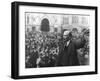 Lenin Addressing a Crowd in Red Square, Moscow, Russian Revolution, October 1917-null-Framed Giclee Print