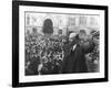 Lenin Addressing a Crowd in Red Square, Moscow, Russian Revolution, October 1917-null-Framed Giclee Print