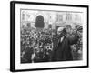 Lenin Addressing a Crowd in Red Square, Moscow, Russian Revolution, October 1917-null-Framed Giclee Print