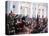 Lenin Haranguing Deputies of the 2nd Soviet Congress, Smolny Palace, St Petersburg, 1917-null-Stretched Canvas