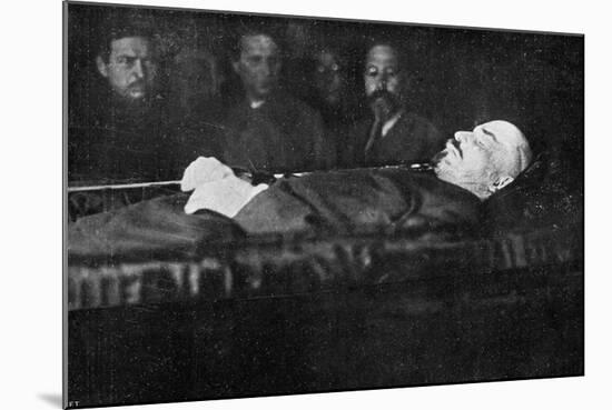 Lenin in Coffin-null-Mounted Photographic Print