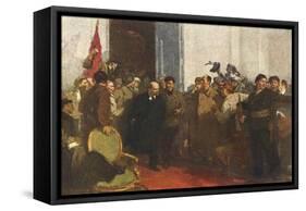 Lenin in October-null-Framed Stretched Canvas