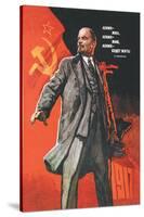 Lenin Lived, Lenin is Alive, Lenin Will Live-Victor Ivanov-Stretched Canvas