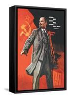 Lenin Lived, Lenin is Alive, Lenin Will Live-Victor Ivanov-Framed Stretched Canvas