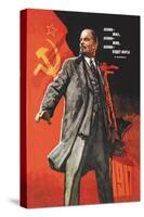 Lenin Lived, Lenin is Alive, Lenin Will Live-Victor Ivanov-Stretched Canvas