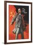 Lenin Lived, Lenin is Alive, Lenin Will Live-Victor Ivanov-Framed Art Print