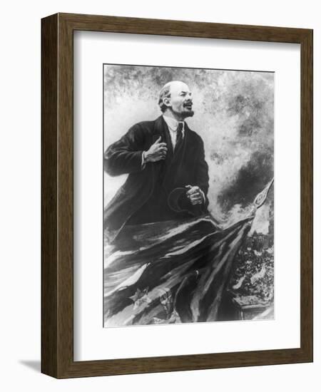 Lenin Making a Rousing Speech-null-Framed Photographic Print