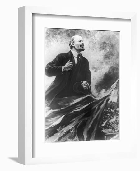 Lenin Making a Rousing Speech-null-Framed Photographic Print