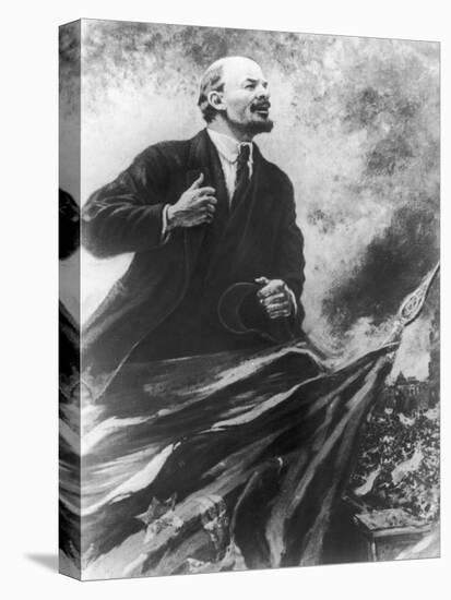 Lenin Making a Rousing Speech-null-Stretched Canvas