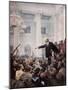 Lenin Proclaims Soviet Power, October 1917-Vladimir Aleksandrovich Serov-Mounted Art Print