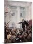 Lenin Proclaims Soviet Power, October 1917-Vladimir Aleksandrovich Serov-Mounted Art Print