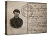 Lenin's Fake Identity Card, July 1917-null-Stretched Canvas