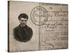 Lenin's Fake Identity Card, July 1917-null-Stretched Canvas