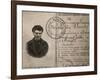 Lenin's Fake Identity Card, July 1917-null-Framed Photographic Print