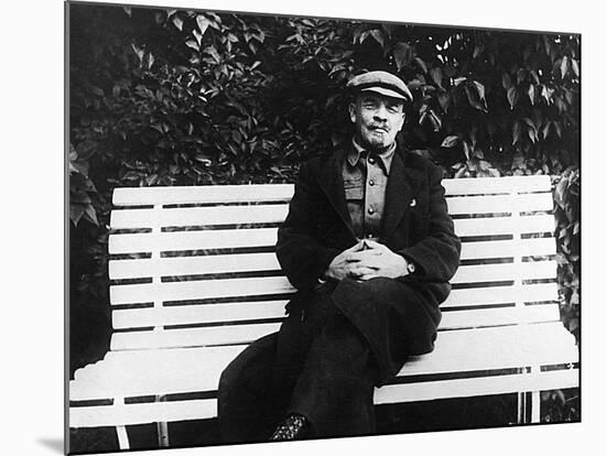 Lenin Sits on a Bench-null-Mounted Photographic Print