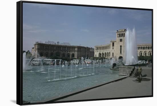 Lenin Square, Erevan, Armenia, Caucasus, Central Asia-Sybil Sassoon-Framed Stretched Canvas