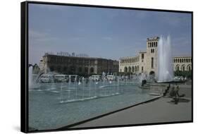 Lenin Square, Erevan, Armenia, Caucasus, Central Asia-Sybil Sassoon-Framed Stretched Canvas