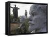 Lenin Statues, Semey, Kazakhstan-Ian Trower-Framed Stretched Canvas