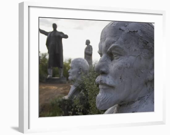 Lenin Statues, Semey, Kazakhstan-Ian Trower-Framed Photographic Print