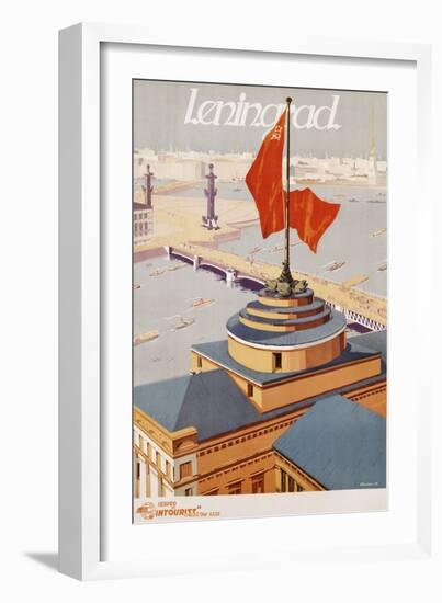 Leningrad Travel Poster-B. Zelensky-Framed Giclee Print