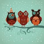 Winter Owls-lenlis-Framed Art Print