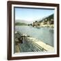 Lenno (Italy), the Village Seen from Lake Como, Circa 1890-Leon, Levy et Fils-Framed Photographic Print