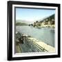 Lenno (Italy), the Village Seen from Lake Como, Circa 1890-Leon, Levy et Fils-Framed Photographic Print