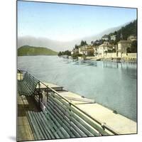Lenno (Italy), the Village Seen from Lake Como, Circa 1890-Leon, Levy et Fils-Mounted Photographic Print