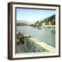 Lenno (Italy), the Village Seen from Lake Como, Circa 1890-Leon, Levy et Fils-Framed Photographic Print