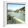 Lenno (Italy), the Village Seen from Lake Como, Circa 1890-Leon, Levy et Fils-Framed Photographic Print