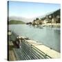 Lenno (Italy), the Village Seen from Lake Como, Circa 1890-Leon, Levy et Fils-Stretched Canvas